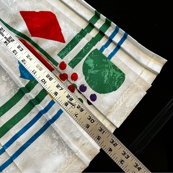 Vintage 60s SET ADKMO Geometric White Shapes Colorful Clown Hosuewife Abstract - Picture 10 of 13